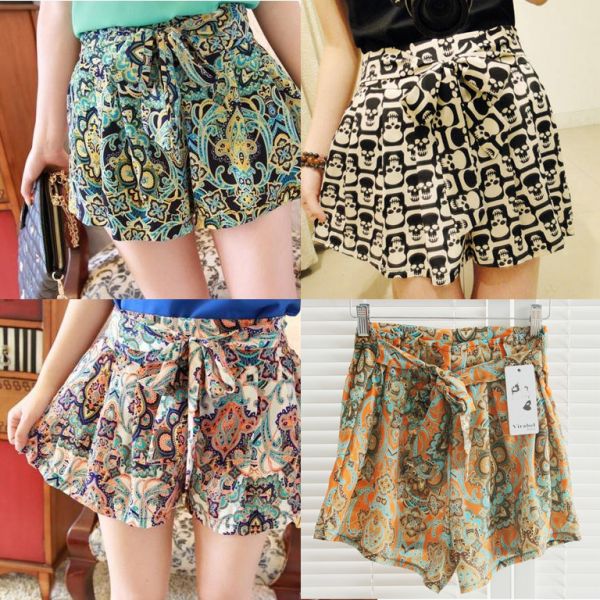 Short Estampado Chiffon